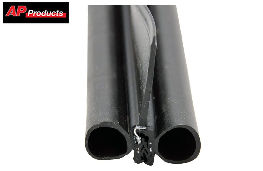 DOUBLE BULB SEAL w/WIPER, Size: Double Bulb w/Wiper (2" x 2-1/4" x 28') 018-478