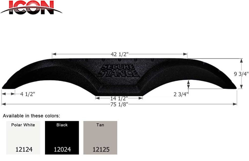 FENDER SKIRT, TANDEM - THOR, Color: Black (12024)