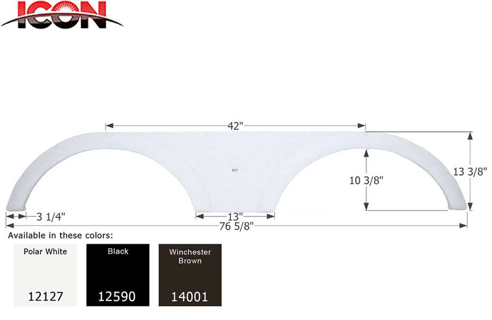 FENDER SKIRT, TANDEM -  HEARTLAND, Color: Polar White (12127)