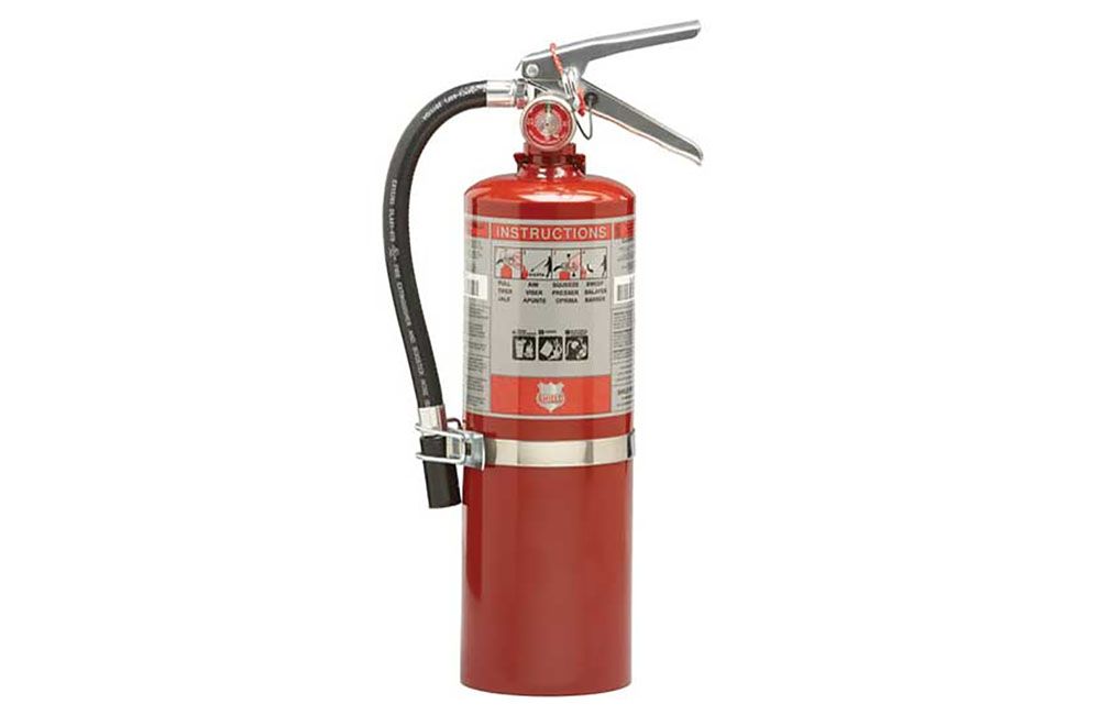 SHIELD FIRE PROTECTION RECHARGEABLE 5 LB. 3A:40BC FIRE EXTINGUISHER
