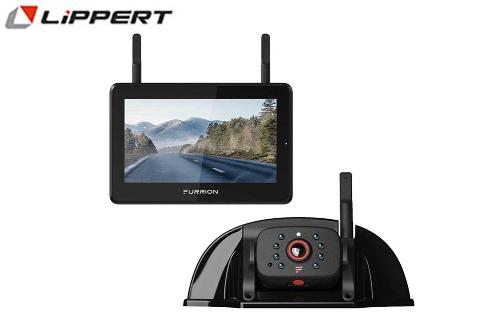 FURRION VISION S+ RV BACKUP CAMERA SYSTEM - 5IN MONITOR,REAR SHARKFIN CAMERA #FOS5HTASF