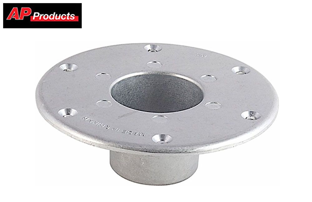 PEDESTAL TABLE LEGS, ROUND FLUSH MOUNT BASE, Color/Finish: Chrome (013-1112)