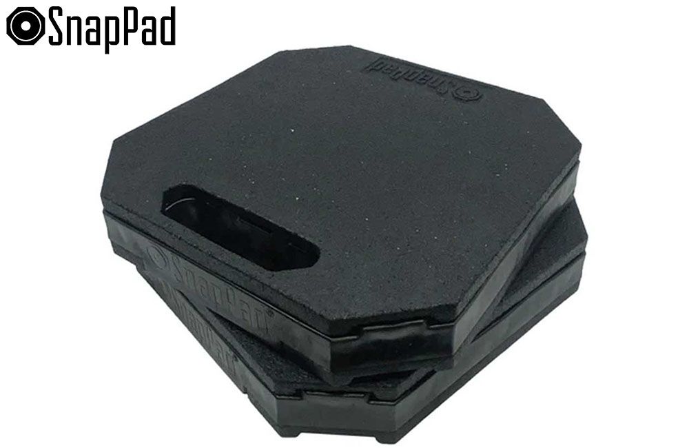 STAKPAD STACKABLE RV JACK PAD - 2 PACK, Color: Black (STK2-BLACK)