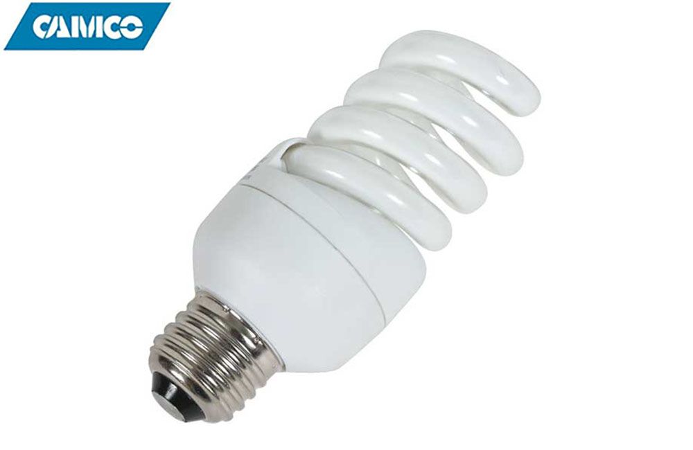 FLUORESCENT LIGHT BULB 12V-15W (15W FLUOR = 60W INCANDESCENT)