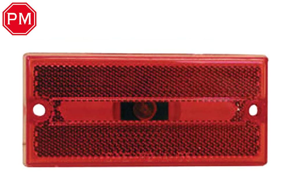 RECTANGULAR CLEARANCE/SIDE MARKER LIGHT w/REFLEX, Color: Red (V132R)