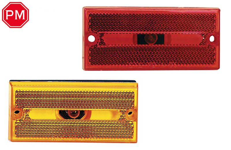 RECTANGULAR CLEARANCE/SIDE MARKER LIGHT w/REFLEX