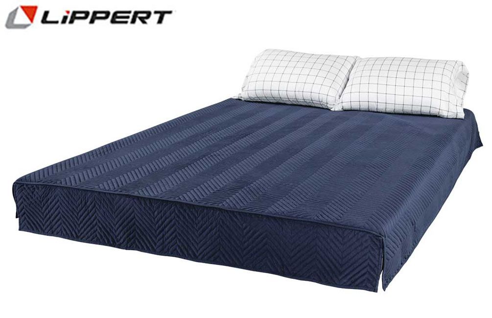 THOMAS PAYNE MICROFIBER 3-IN-1 TUCKED IN BEDCOVER SET - NAVY CHECKERED