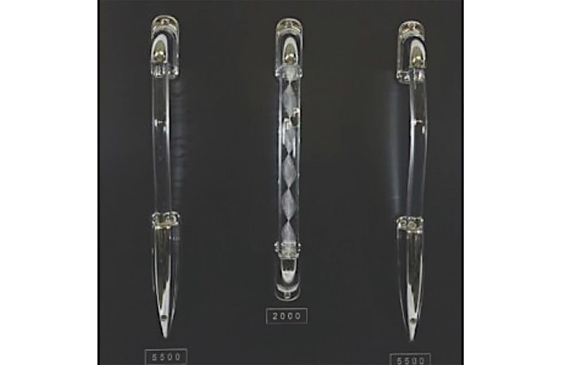BRITE BAR 12IN LED ILLUMINTED CURVED CLEAR ACRYLIC EXTERIOR GRAB HANDLE
