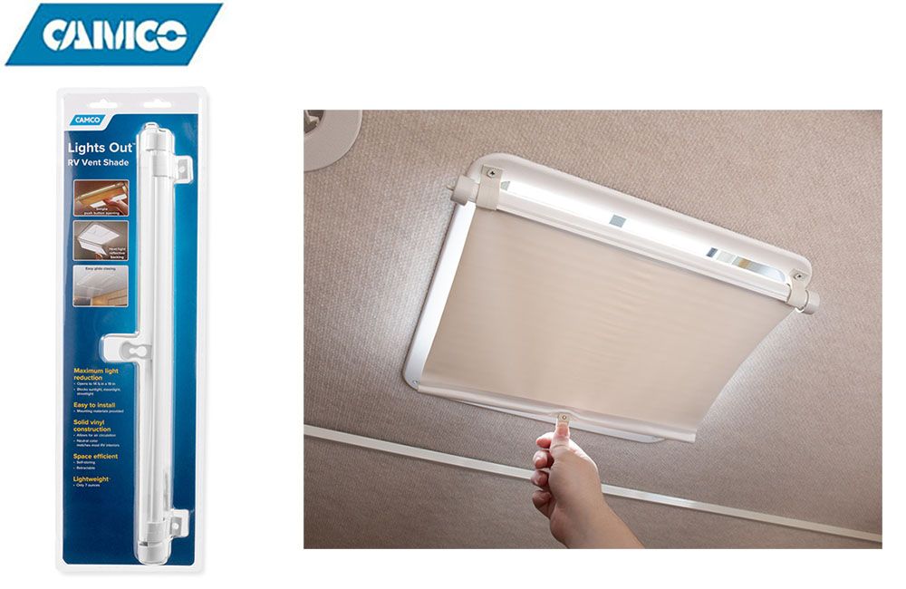 LIGHTS OUT VENT SHADE RETRACTABLE - CREAM