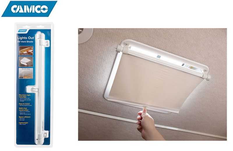 LIGHTS OUT VENT SHADE RETRACTABLE - CREAM