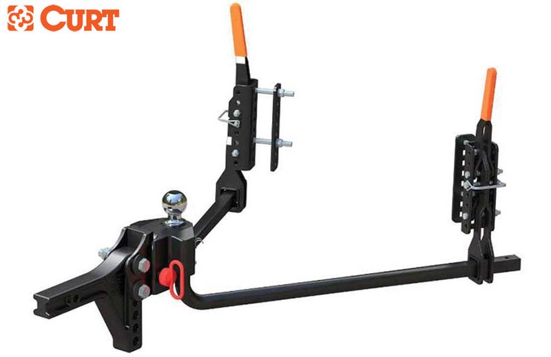 TRAILER-MOUNTED WEIGHT DISTRIBUTION HITCHES