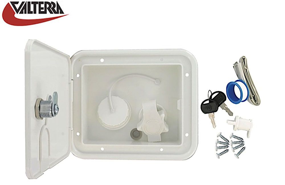 GRAVITY/CITY WATER INLET, PLASTIC, Color: White (A01-2004VP)