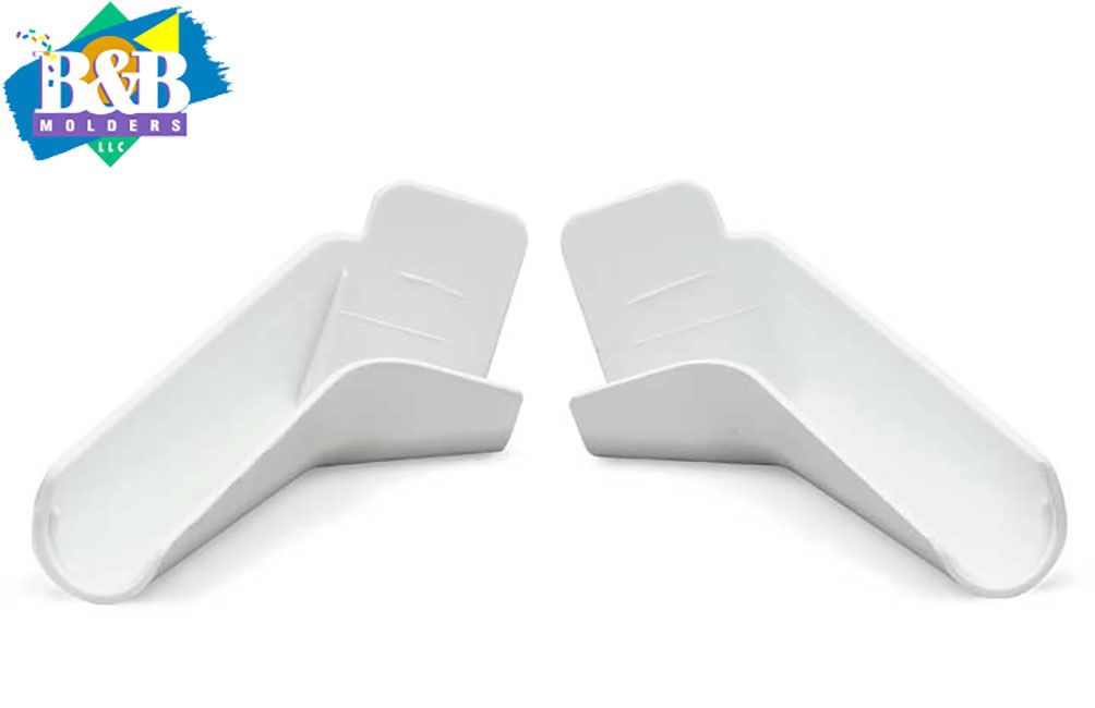 LONG RAIN GUTTER SPOUT, 4/PK, POLAR WHITE, Rigid/Flexible: Flexible Gutter (94172)
