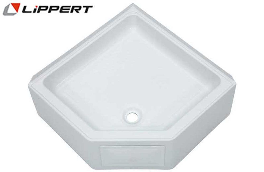 27IN X 27IN CORNER SHOWER PAN CD, Color: White (325246)