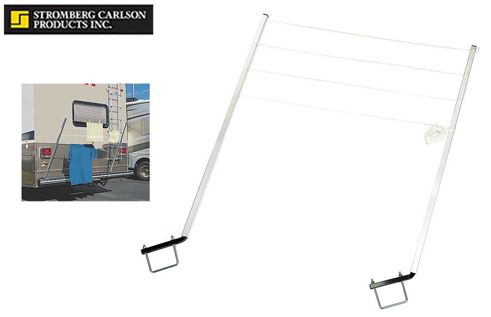 CLOTHES LINE FOLDING BUMPER MOUNTED CLOTHES LINE