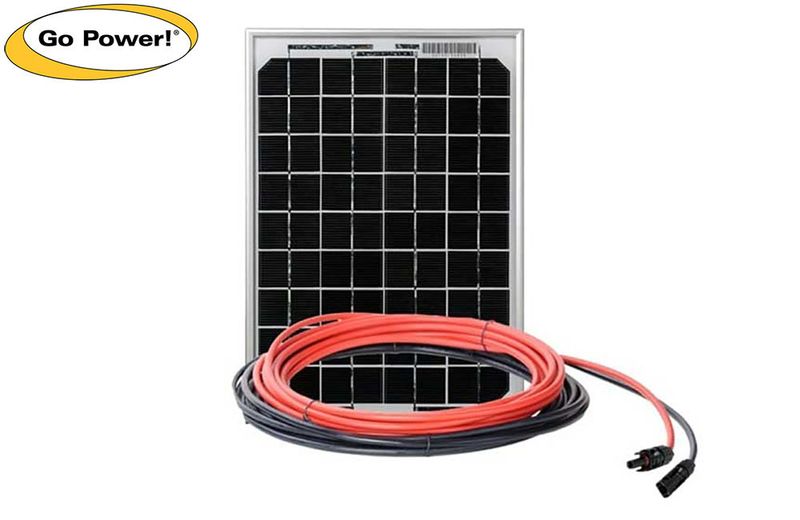 10 WATT SOLAR CHARGING KIT - NO CONTROLLER REQUIRED