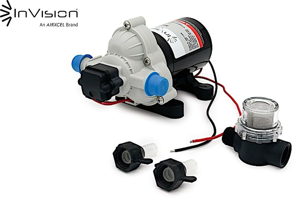 12 VOLT WATER AQUA PUMP w/STRAINER, GPM: 12V, 3.0 GPM (320-1200)