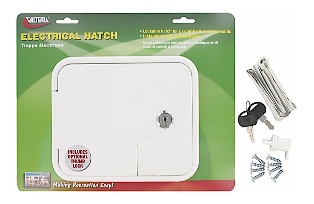 CABLE HATCH MED SQUARE, Color: White (A10-2150VP)