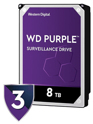Disco duro 8 TB / Serie PURPLE / SATA 6 GBS / Recomendado para videovigilancia / Tamano de 3.5 / 256MB / Hasta 16 bahias