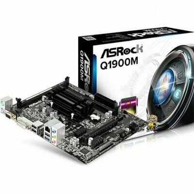 ASRock Q1900M Procesador Intel Quad-Core Celeron J1900 Micro ATX Placa base / CPU / VGA Combo