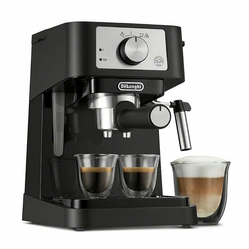 De&#39;Longhi - Stilosa Máquina de espresso con bomba de 15 bares - Negro e inoxidable