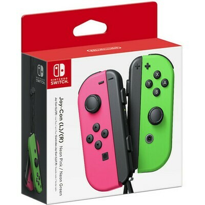 Controladores inalámbricos Joy-Con (L / R) para Nintendo Switch - Rosa neón / Verde neón