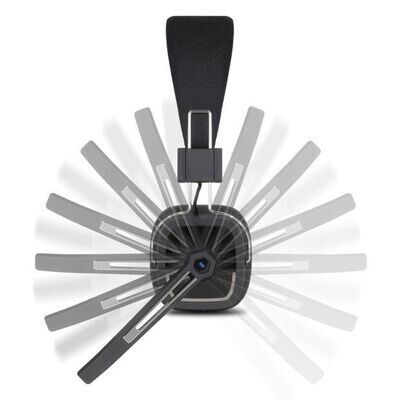 Aluratek - Auriculares estéreo inalámbricos con micrófono con brazo y Dongle Bluetooth - Negro
