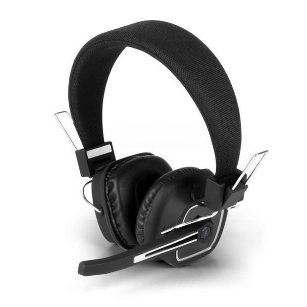 Aluratek - Auriculares estéreo inalámbricos con micrófono con brazo y Dongle Bluetooth - Negro