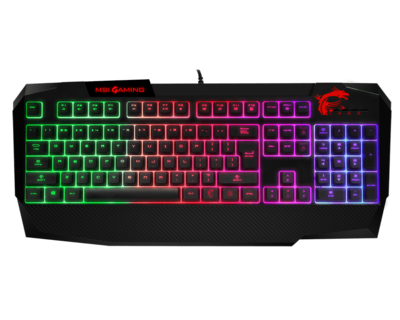 MSI VIGOR GK40 US RGB retroiluminado Teclas de acceso rápido dedicadas Anti-Ghosting Mecánica Feel Gaming Teclado