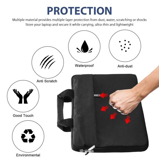 Estuche para Laptops 15.6"  Estuche multifuncional para transporte con correa - Se adapta a prueba de agua para MacBook Air / Pro Lenovo Acer Asus Dell Lenovo HP Samsung,