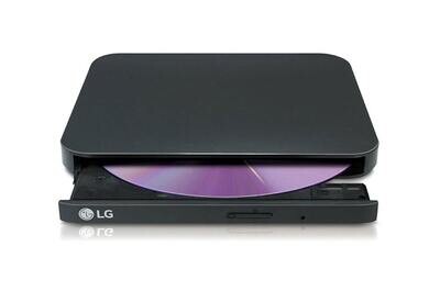 LG - Unidad externa USB de doble capa DVD±RW/CD-RW 8x - Negro