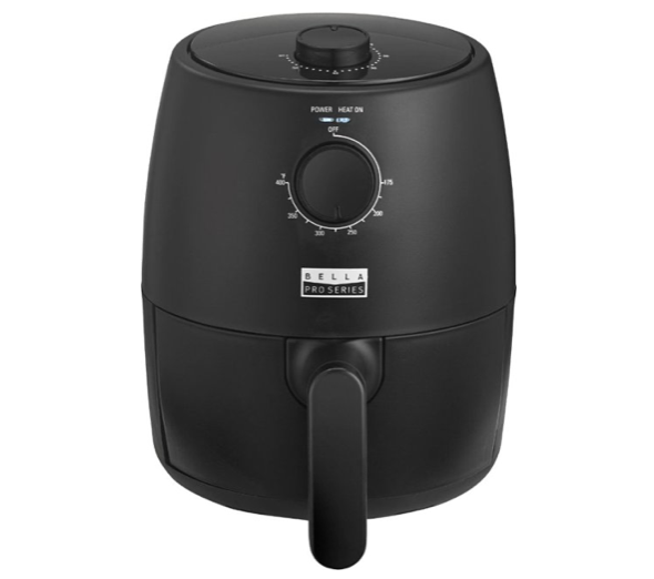 Serie Bella Pro - 2 qt. Freidora de aire analógica - Negro mate