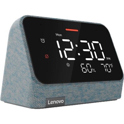 Lenovo - Smart Clock Essential Pantalla inteligente de 4" con Alexa - Misty Blue