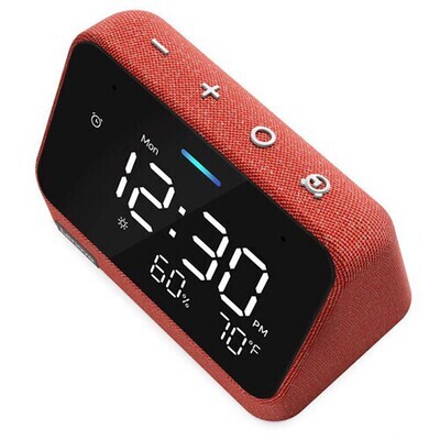 Lenovo - Smart Clock Essential Pantalla inteligente de 4" con Alexa - Rojo