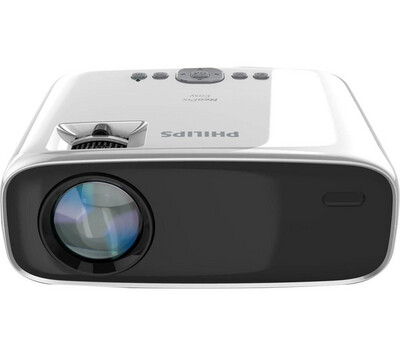 Philips - Mini proyector de vídeo Philps NeoPix Easy (NPX440/INT), resolución WVGA, reproductor multimedia, HDMI, pantalla de 80" - gris