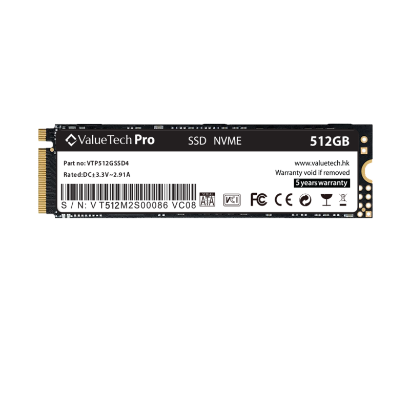 SSD ValueTech Basic M.2 NVMe 512GB 2 Años Garantia!