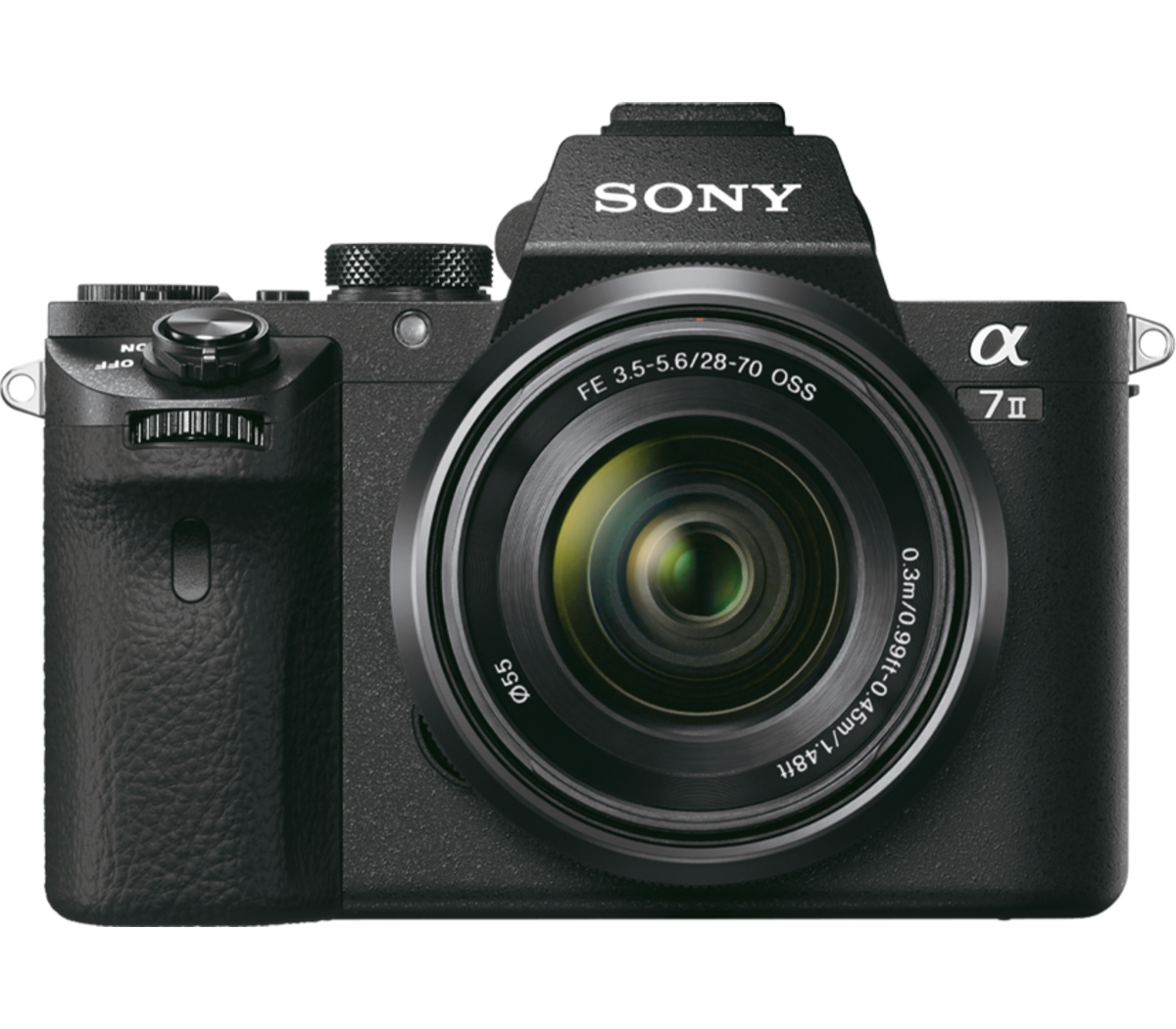 Sony - Cámara de vídeo sin espejo Alpha a7 II de fotograma completo con lente de 28-70 mm - Negro