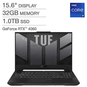 ASUS TUF 15.6" Gaming F15 Laptop – 13th Gen Intel Core i9-13900H – 32GB RAM - 1TB SSD - GeForce RTX 4060 (8GB GDDR6) - Grade Militar - Window 11 Home - 12 Meses Garantia!