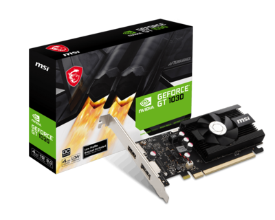 Tarjeta de Video MSI GeForce® GT 1030 4GD4 LP OC 12 Meses Garantia!