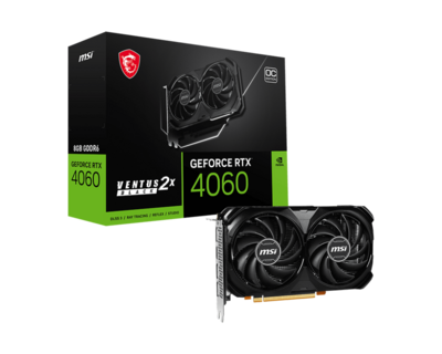 Tarjeta de Video MSI GeForce RTX™ 4060 VENTUS 2X BLACK 8G OC 12 Meses Garantia!