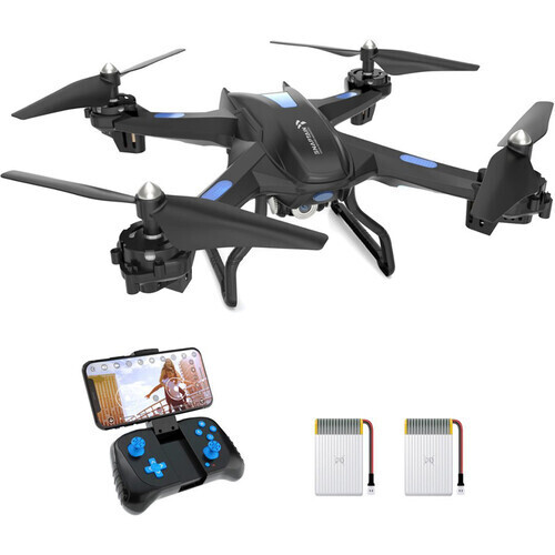 Snaptailn S5C Drone con Cámara , Dron WiFi FPV por Control Remoto, Control de Voz, Control de Gestos, Quadcopter Helicóptero con Headless Modo, Altitud Hold, G-Sensor, Modo Órbita, 3D Flip