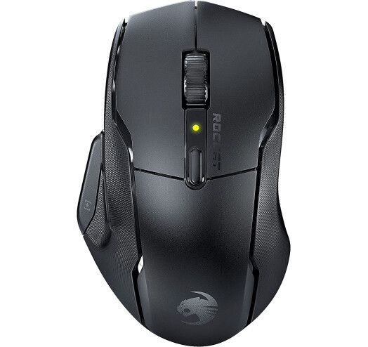 ROCCAT - Mouse  ergonómico óptico inalámbrico Gaming Kone Air con diseño de botones programables - Negro