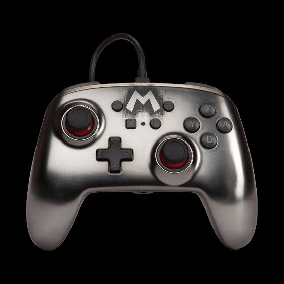 PowerA - control con cable mejorado para Nintendo Switch - Mario Silver