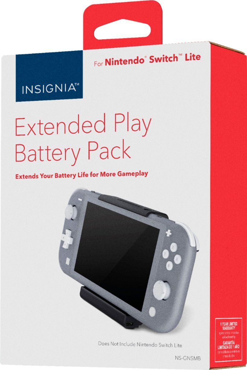 Cargador portátil de 5000 mAh con función de reproducción extendida para Nintendo Switch Lite (negro)