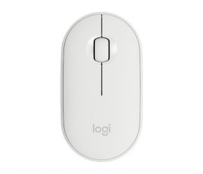 Mouse Logitech Óptico Pebble M350, Inalámbrico, Bluetooth, 1000DPI, Blanco