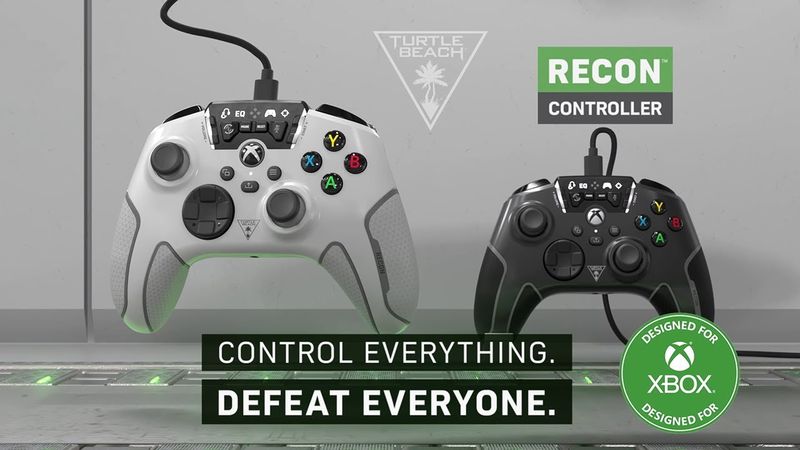 Turtle Beach - Controlador con cable Recon Controller para Xbox Series X, Xbox Series S, Xbox One y PC con Windows con botones reasignables - Blanco