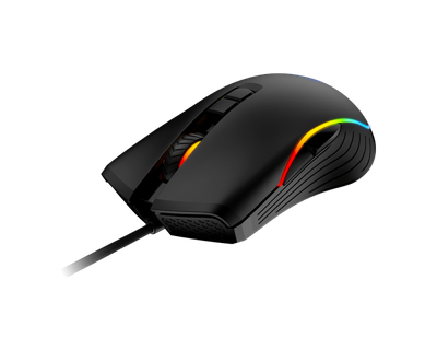 MSI Forge GM300 - Ratón ligero para juegos USB RGB ajustable hasta 7200 DPI para computadora de escritorio, para juegos, color negro