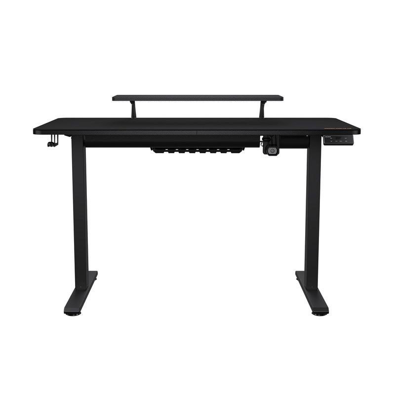 Escritorio Gaming Cougar E-STAR 120, alfombrilla para ratón de escritorio completa, soporte para monitor extraíble, protectores para eje de transmisión y motor, bandeja para cables - Negro