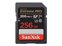 SanDisk Extreme Pro - Tarjeta de memoria flash - 256 GB SanDisk Video Class V30 / UHS-I U3 / Class10 SDXC UHS-I