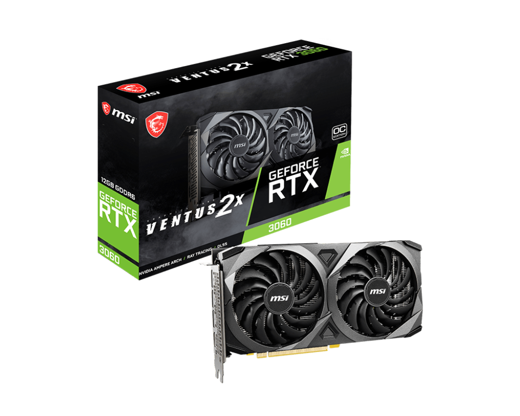 MSI GEFORCE RTX 3060 VENTUS OC EDITION / TARJETA DE VIDEO DE 12GB GDDR6 / 192 BITS / 3X DP, 1X HDMI - 12 MESES GARANTIA !